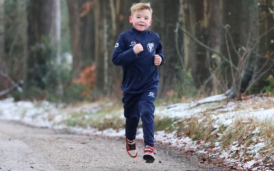 Winterse omstandigheden bij nieuwjaarsloop bij sv Prins Bernhard
